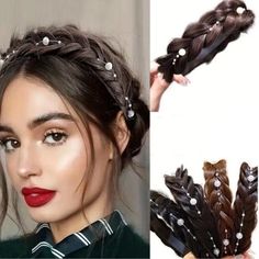 Braided Hair Headband Black , Ships In 7-8 Days Hair Headband, Headband Black, Braided Hair, Headband Hairstyles, Braided Hairstyles, Black Color, Wigs, Braids, Hair Accessories