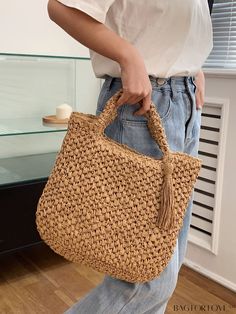 BagForLove - Tassel-Adorned Straw Bag - Chic and Stylish Product Description Color Khaki Bag Size Small Material Straw Size Chart INCH CM Bag Length Bag Width Bag Height Handle Height 11.8 inch 3.1 inch 11.8 inch 5.1 inch Bag Length Bag Width Bag Height Handle Height 30 cm 8 cm 30 cm 13 cm Details Pictures Similar Products h2 { text-align: center; } /* æ¢è¡ */ li{ white-space: normal; word-break: break-all; word-wrap: break-word; } .red-box { width: 100%; display: flex; flex-direction: row; fl Trendy Spring Bags With Tassels, Rectangular Tassel Bags For Spring, Trendy Tassels Bag For Spring, Trendy Rectangular Straw Bag With Tassels, Trendy Summer Crochet Bag With Tassels, Casual Tassel Bucket Bag, Casual Crochet Shoulder Bag With Tassels, Summer Rectangular Bags With Tassels, Spring Tote Bags With Tassels