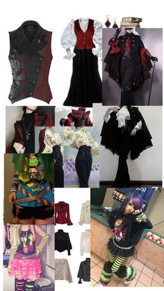 the collage shows many different types of clothing