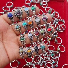 Assorted Gemstone Silver Plated Handmade Rings Jewelry Metal :- Silver Plated Gemstone :- All Mix Shape :- All Mix Ring Size US :- 5 To 10 Mix My Shop :- https://www.etsy.com/shop/AlexSilverArt?ref=seller-platform-mcnav Wearable Art Jewelry, Jewelry Metal, Handmade Rings, Plated Ring, Keep Jewelry, Rings For Her, Rings For Women, Crystal Rings, Turquoise Gemstone