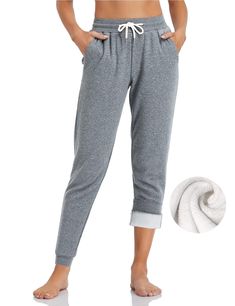 PRICES MAY VARY. Ultra Soft Fabric: These winter joggers are made of tech fleece fabric blended with cotton, polyester, and spandex, which is designed for jogging in the winter, featuring ultra-soft, 4-way stretch, lightweight, breathable and non-shedding. You will feel flexible and non-burden during exercise thanks to its lightweight and 4-way stretch, while warm enough in winter. Cloud-light Baby Polar Fleece: The warm baby polar fleece is thicker and compacter, featuring skin-friendly, super Winter Loungewear Snug Bottoms, Casual Snug Winter Pants, Comfort Stretch Sweatpants With Elastic Waistband For Sportswear, Winter Bottoms With Soft Texture, Solid Fleece Activewear With Pockets, Solid Color Fleece Activewear With Pockets, Comfortable Fit Sweatpants With Pockets For Jogging, Comfort Stretch Sweatpants With Pockets For Jogging, Stretch Fleece Bottoms With Pockets