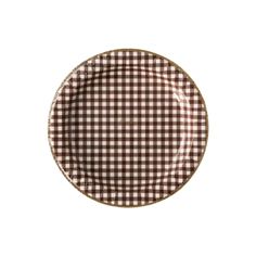 MMEY Harvest Brown Gingham Plates -  - Party Supplies - Feliz Modern Thanksgiving Dinner Plates, Place Settings Thanksgiving, Thanksgiving Plates, Brown Gingham, Rustic Plates, Pillow Party, Thanksgiving Tablescapes, Book Clothes, Cozy Farmhouse