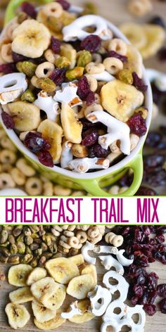 the breakfast trail mix is ready to be eaten