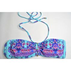 Nanette Lepore Size Small A Light Blue And Multi-Colored Floral Patterned Bikini Top With Adjustable Halter Strap. Removable Pads. Nwt Msrp $92 **Due To The Nature Of This Garment, We Do Not Accept Returns.** Pit To Pit: 13.5" Cup Height: 6" Self: 80% Nylon; 20% Elastane. Hand Wash Cold. Line Dry. Do Not Bleach. Do Not Iron. 7.24 Blue Bandeau Tankini For Beach, Bohemian Blue Halter Neck Swimwear, Blue Summer Festival Tankini, Blue Bohemian Swimwear For Pool, Bohemian Blue Swimwear For Pool, Boho Swimwear, Crochet Size, Pink Beach, Halter Strap