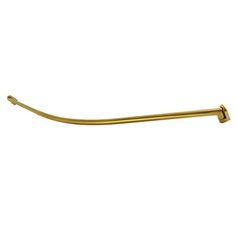 a gold colored metal handle on a white background