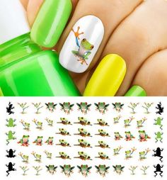 Farm Animal Nails, Frog Nail Art, Western Nail Art, Animal Nail Art, Finger Nail Art, Nail Pops, Animal Nails