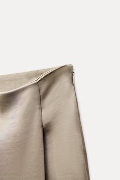 WIDE LEG SATIN PANTS - Stone | ZARA United States