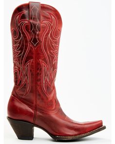 Idyllwind Women's Redhot Western Boots - Snip Toe, Red Western Red Square Toe Boots, Red Western Boots With Square Toe, Red Square Toe Western Boots, Red Snip Toe Boots With Red Sole, Red Snip Toe Boots With Reinforced Heel, Red Snip Toe Boots, Red Snip Toe Boots With Leather Sole, Fall Boots With Red Sole And Snip Toe, Red Fitted Boots With Almond Toe