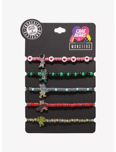 Care Bears X Universal Monsters Bead Bracelet Set Care Bear Dress, Dory Finding Nemo, Lampoon's Christmas Vacation, Saved By The Bell, The Mummy, Blue Beetle, Universal Monsters, The Big Lebowski, Super Cute Animals