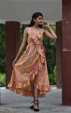 Hand Block Printed dress| Summer Dress| Cotton Dress| Floral print| Handmade| Made in India Block Print Dress, Printed Dress Tunics Online