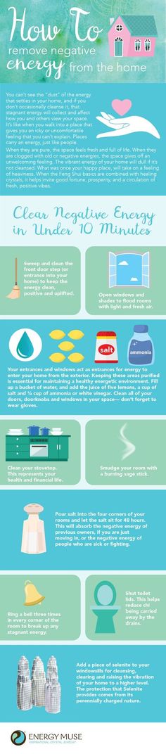 Depending on the state of your home, cleaning can either be a matter of washing a few dishes or declaring the space a disaster zone, and calling the national guard. If you’re in the latter group, don’t fear. Sometimes the greatest obstacle keeping us from cleaning isn’t laziness or lack of time, it’s a mental block. To clear this mental clog, focus less on the mess, and more on the energy of yourself and your home. When we let our homes get cluttered, it is often because we have let our minds... Autogenic Training, Clearing Energy, Energy Muse, Clean The House, Usui Reiki, Remove Negative Energy, Chakra Health, Clean Your House, Pranic Healing