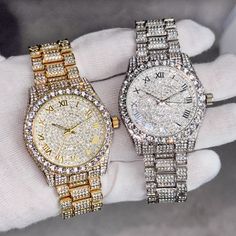 Step into elegance with this iced-out diamond timepiece that mirrors genuine luxury watches. We utilize premium simulated diamonds crafted from high-refractive crystals, ensuring a sparkle that rivals authentic diamonds under the light! INCLUDES AN EASY-TO-USE SIZE ADJUSTMENT TOOL Specifications: - Gender: Women's - Case Size: 42mm - Movement: Quartz Movement - Battery: Included - Sizing: 8.5-inch band - Adjustable: Links are removable to fit your wrist - Back: Stainless Steel - Lock: Deployment Luxury White Gold Diamond Watch With Rhinestones, White Gold Diamond Watch With Rhinestones, Diamond White Watch With Rhinestones As Gift, Luxury Diamond Watch With Rhinestones, Luxury Round Diamond Watch With Rhinestones, Diamond White Rhinestone Watch For Gift, Silver Watch With Rhinestones And Cubic Zirconia, Silver Cubic Zirconia Watch With Rhinestones, Luxury Diamond Watch With Rhinestones And Round Dial