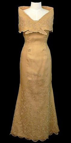 Custom Filipiniana Gown 6017CM Filipina Dress, Barong Tagalog For Women, Gold Formal Gown, Filipiniana Gown, Modern Filipiniana Gown, Filipiniana Wedding Dress, Modern Filipiniana Dress, Filipino Clothing, Barong Tagalog