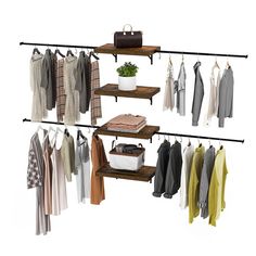 an image of a rack with clothes on it