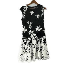 London Times Women's Black And White Ombre Floral Fit & Flare Stretch Crepe Dress - Size 6 This Stunning Dress From London Times Is A Perfect Pick For Any Occasion. Features Classic Black And White Ombr Florals Throughout The Crepe Fabric, With A Fit And Flare Silhouette That Falls To The Knee. Added Stretch Ensures Maximum Comfortability. Sleek And Sophisticated, This Timeless Piece Shows Off Your Curves To Perfection By Contouring Your Body And Accentuating Your Waistdefining Sophisticated Femininity. - London Times - Womens - Black And White Polka Dot - Ombr Floral - Sz 6 - Fit Flare - Stretch Crepe - Crepe Dress. #Littleblackdress #Elegantfashion #Crepedre Black And White Ombre, White Ombre, Floral Fit, London Fog, Stretch Crepe, Crepe Dress, Crepe Fabric, Stunning Dresses, White Polka Dot