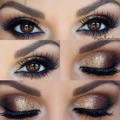 gold smokey eye. A little too much make up for every day, but very pretty for a night out Makeup Gone Wrong, Gold Smokey Eye, Wedding Hairstyles And Makeup, Mekap Mata, Makeup Pengantin, Best Wedding Makeup, Flot Makeup, Makeup Tip, Smink Inspiration