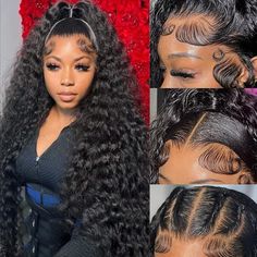 PRICES MAY VARY. 💕【13x6 Lace Front Wigs Human Hair Detail】13x6 HD Lace Frontal Wigs Human Hair,100% Hand-Crafted Technology, Simulated Scalp,Invisible Knots,No Matter What Skin Tone,Blends Perfectly Into Your Skin, More Natural When Take it on,Soft & Bouncy,Breathable & Durable Lace Material Make it More Comfortable.13x6 Lace Area Supports Middle Part and Side Part,Gives You More Parting Space 💕【Deep Wave Lace Front Wigs Human Hair Material】200 Density 13x6 Deep Wave Lace Front Wigs Human Hair Deep Wave Lace Front Wigs, Curly Lace Frontal, Frontal Wig Hairstyles, Lace Front Wigs Human Hair, Curly Lace Front Wigs, Curly Human Hair Wig, Wigs Human Hair, Front Lace Wigs Human Hair, Long Wigs