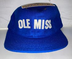 Vintage Ole Miss Rebels Strapback hat new with tags Football American, Flat Bill Hats, Ole Miss Rebels, University Of Mississippi, Strapback Hats, Ole Miss, Embroidered Hats, Vintage Mickey, Alabama Crimson