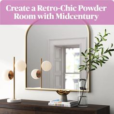 Step Back in Time: Create a Retro-Chic Powder Room with Midcentury Modern Touches Modern Powder Room Design, Chic Powder Room, Modern Powder Room, Powder Room Design, Step Back, Retro Chic, Back In Time, Powder Room