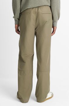 This reinterpretation of early-'80s parachute pants are defined by a roomy, relaxed fit and cut from a nylon-infused cotton blend that delivers a utilitarian feel along with cool, breathable comfort. Zip fly with hook-and-bar closure Elastic waist Front slant pockets; back welt pockets 64% cotton, 36% nylon Machine wash, tumble dry Imported Khaki Parachute Pants For Outdoor, Functional Wide-leg Parachute Pants For Outdoor, Functional Wide Leg Parachute Pants For Outdoor, Utility Straight Leg Parachute Pants For Outdoor, Utility Style Straight Leg Parachute Pants For Outdoor, Utility Wide-leg Parachute Pants With Relaxed Fit, Khaki Straight Parachute Pants For Outdoor, Utility Parachute Pants With Straight Leg For Outdoor, Cotton Wide-leg Parachute Pants For Outdoor