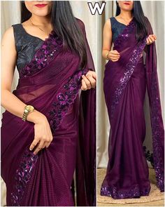 Blouse Party Wear, Saree Black, Blouse Chiffon, Traditional Silk Saree, Elite Fashion, Saree For Women, Ready To Wear Saree, Printed Gowns, Trendy Blouses