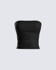 Tops - FINESSE Black Tube Top, Black Tube, Black Jersey, Crop Top Outfits, Aaliyah, Style Outfits, New Wardrobe, Black Crop