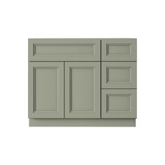 Sage Green 36 Bathroom Vanity Combo w/ Drawers on Right Sage Green Vanity, Vintage Sink, Green Vanity, Wood Range Hood, 36 Bathroom Vanity, Wood Kitchen Cabinets, Professional Kitchen, Top Drawer, Wood Cabinets