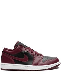 burgundy/black calf leather signature Swoosh logo detail signature Air Jordan Wings logo round toe front lace-up fastening logo-embroidered tongue branded insole rubber sole These styles are supplied by a premium sneaker marketplace. Stocking only the most sought-after footwear, they source and curate some of the most hard to find sneakers from around the world. Burgundy Low-top Sneakers With Boost Midsole, Burgundy Low-top Sports Sneakers, Burgundy Low-top Sneakers For Sports, Burgundy Low-top Sneakers, Sporty Burgundy Sneakers With Rubber Sole, Sporty Burgundy Sneakers With Boost Midsole, Sporty Burgundy Low-top Sneakers, Sporty Burgundy Sneakers, Sporty Burgundy Sneakers For Sports