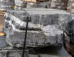 a pile of rocks sitting next to each other