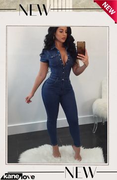 Blue Polyester Jean Cloth Solid Fashion Jumpsuits & Rompers Fashion Jumpsuits, Blue Jumpsuit, Jumpsuits And Romper, Jumpsuit Fashion, Product Name, Fashion Lover, Jean Outfits, Baby Blue, Jumpsuit Romper