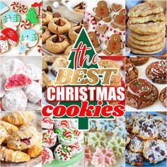 the best christmas cookies are in this collage