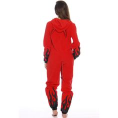 COMFORTABLY WARM AND SNUG: These adult bodysuit pajamas are made using ultra-soft synthetic material that feels incredibly cozy and keeps you warm during those cold nights. TRICK OR TREAT: The red devil bodysuit with is sure to be the hit of your Halloween party. They are also great for cosplay or kigurumi. FITS TRUE TO SIZE: We stock these scary non footed full body pjs in adult sizes ranging from S-XXL, with the right fit giving you enough room for comfortable movement. DESIGNED FOR DURABILITY Hooded Onesie For Halloween Pajama Party, Halloween Hooded Onesie For Pajama Party, Casual Halloween Onesie For Sleep, Hooded Winter Onesie For Sleep, Winter Hooded Onesie For Sleep, Winter Hooded Sleep Onesie, Winter Sleep Onesie With Hood, Cozy Winter Loungewear Jumpsuits And Rompers, Fitted Casual Onesie For Pajama Party