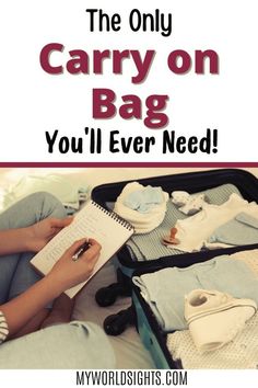 the only carry on bag you'll ever need is an open suitcase with clothes in it