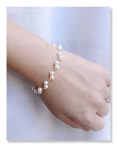 Natural Freshwater Pearl Bracelet Adjustable Dainty Wedding - Etsy Wedding Jewelry Ideas For Bride Bracelet, Luxury Pearl Chain Beaded Bracelets For Wedding, Bracelet Ideas Elegant, Cheap Pearl Bracelet Gift, Pearl And Seed Bead Bracelet, Handmade Pearl Bracelets, Delicate Adjustable Beaded Bracelets For Bridesmaids, Adjustable Pearl Bracelets For Bridesmaids, Adjustable Delicate Beaded Bracelets For Bridesmaids