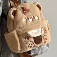 Embark on your adventures with the Sweet Plush Brown Bear Backpack – an irresistibly charming companion that combines functionality with cuddly cuteness. This kawaii backpack isn't just a bag; it's a celebration of sweetness and the joy of carrying your essentials in the most adorable way. Transform your daily routine with the delightful charm of our Sweet Plush Brown Bear Backpack – where kawaii meets huggable charm in every journey. Size: 23*31*10 cm Kawaii Brown Bags For Daily Use, Kawaii Standard Backpack With Zipper Closure, Cute Cheap Bags With Bear Design, Kawaii Plush School Bag, Stitch Room, Bear Backpack, Aesthetic Shopping, Bear Bag, Butterfly Birthday Cakes