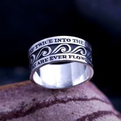 The Ring of Eternal Flow Silver Spiritual Ring With Engraving Option, Spiritual Engraved Ring Jewelry, Spiritual Promise Rings With Engraving Option, Spiritual Engraved Open Ring Jewelry, Spiritual Engraved Promise Ring, Spiritual Promise Engraved Ring, Sterling Silver Spiritual Engraved Ring, Spiritual Sterling Silver Rings With Engraving Option, Symbolic Etched Rings For Promise