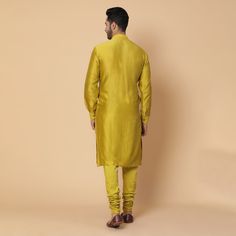 A very unique 3 paneled kurta with embroidery of an umbrella inspired from a chariot. Same color cotton lycra churidar Fabric- cotton chanderi, raw silk. Yellow is a bright and playful color, this outfit is perfect for a groom or as a brother of the bride or groom. Can be worn for Sangeet or Mehandi for a day or night event. Delivery: 20 Days Brother Of The Bride, Upcycled Tote, Pop Up Event, A Brother, Churidar, Kurta Set, Raw Silk, Anarkali, Fabric Cotton