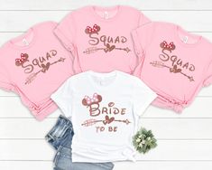 "Bride To Be Shirts,Bachelorette Party Shirt,Disney Shirt,Wedding Gift,Bride Squad Shirt,Bridesmaid Shirt,Bridal Shower Gift,Engagement Gift, HOW TO ORDER 1. Select shirt style, size, letterings and quantity. 2. Enter the shirt color and the text color for your design in the personalization box (see images for options). 3. Click \" Buy it now\" or \"Add to cart\". 4. Want more? Go back to listing and repeat. 5. Complete checkout. Confirm your address and select your flat rate shippingoption. SHI Bride To Be Shirts, Disney Bachelorette Party, Disney Bachelorette Parties, Bride Squad Shirt, Bachelorette Party Tees, Disney Bachelorette, Bridesmaid Shirt, Disney Bride, Bachelorette Party Shirt