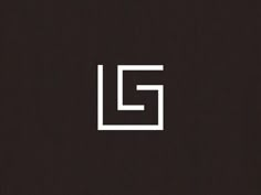 a black and white logo with the letter g in it's center, on a dark background