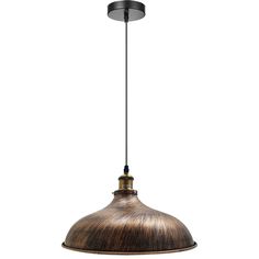 a large metal light fixture with a black cord hanging from it's end, and a white background