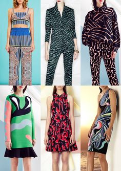 catwalk-print-trends-highlights-resort-15-Amorphous-Shapes Morphing Shapes, Amorphous Shapes, Dress Prints, Continuous Pattern, 2015 Fashion Trends, Matisse Inspired, Clover Canyon, Fashion Forecasting