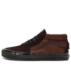 Brown Mid-top Winter Sneakers, Brown Sneakers For Winter Streetwear, Brown Winter Sneakers For Streetwear, Vans Brown High-top Sneakers, Brown High-top Vans Sneakers, Vans Leather Sneakers For Fall, Vans Brown Sneakers For Fall, Vans Sk8 Mid, Vans Sk8