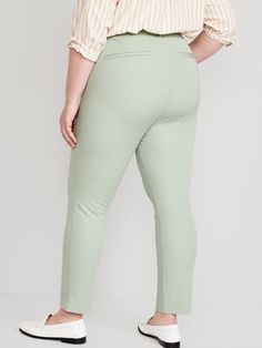 The Pixie pants you love, now in a more fabulous fit & fabric ✨ High-rise waistband, with hidden double hook-and-bar closure and interior button closure.  Hidden zip fly.  Diagonal pockets at front, with decorative welt faux pockets at back.  Smoot Fitted Mid-rise Pants With Belt Loops, Fitted Bottoms With Welt Pockets, Ankle-length, Fitted Ankle-length Pants With Welt Pockets, Fitted Ankle-length Bottoms With Welt Pockets, Chic Solid Color Tapered Leg Bottoms, Non-stretch Mid-rise Bottoms With Belt Loops, Ankle-length 4-way Stretch Office Pants, Fitted Dress Pants With Hip Pockets For Spring, Spring Dress Pants With Belt Loops For Work