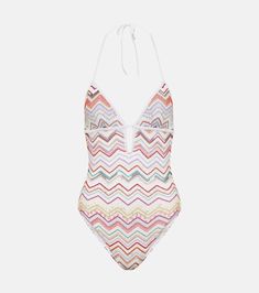 Cutout swimsuit in multicoloured - Missoni Mare | Mytheresa Cutout Swimsuit, Missoni Mare, Medium Cut, Cut Out Swimsuits, Swim Suit, Color Names, Missoni, Designing Women, Care Instructions