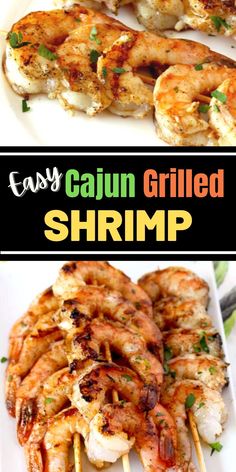 easy cajun grilled shrimp on skewers