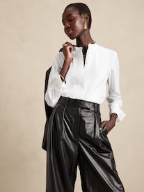 Women’s Tops – Blouses & Shirts | Banana Republic Sleek Relaxed Fit Blouse For Work, Timeless Tops For Business Casual With Relaxed Fit, Timeless Relaxed Fit Top For Business Casual, Casual Blouse With Concealed Placket For Fall, Modern Tops With Button Cuffs For Fall, Modern Workwear Tops With Concealed Placket, Modern Tops For Workwear With Concealed Placket, Modern Tops With Concealed Placket For Workwear, Sleek Tops For Workwear