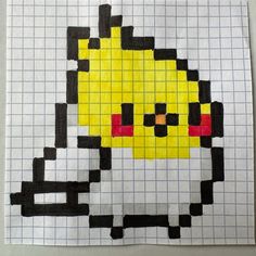 a piece of paper that has been made to look like an image of pikachu