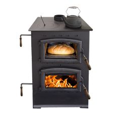 Buck Stove Homesteader 27 Wood Burning Cook Stove and Baking Oven Hunting Shack, Wood Burning Cook Stove, Small Wood Stove, In From The Cold, Direct Vent Fireplace, Wood Stove Cooking, Perfect Cookies, Buck Stove, Freshly Baked Bread