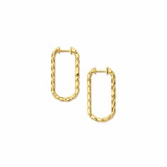 Elevate your style with our Rumi Gold Rope Hoop Earrings. These gold infinity hoops are versatile enough for both everyday wear and special occasions. Luxury Rectangular Hoop Earrings In Classic Style, Rope Pattern, Rounded Rectangle, Style Gift, Rumi, Jewelry Care, Jewelry Shop, Gold Metal, Ring Size