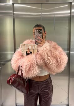 Short Coat Style, Cropped Faux Fur Coat, Short Faux Fur Coat, Plush Coat, Cropped Coat, Stylish Coat, Coat For Women, Women Overcoat, Long Sleeves Coats